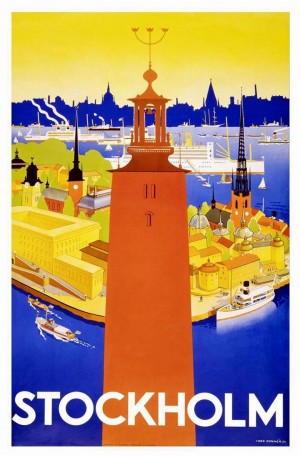 Stockholm travel poster